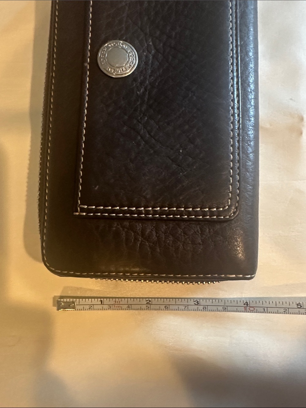 Vintage Coach Long Zip Around Wallet Brown - Picture 14 of 14